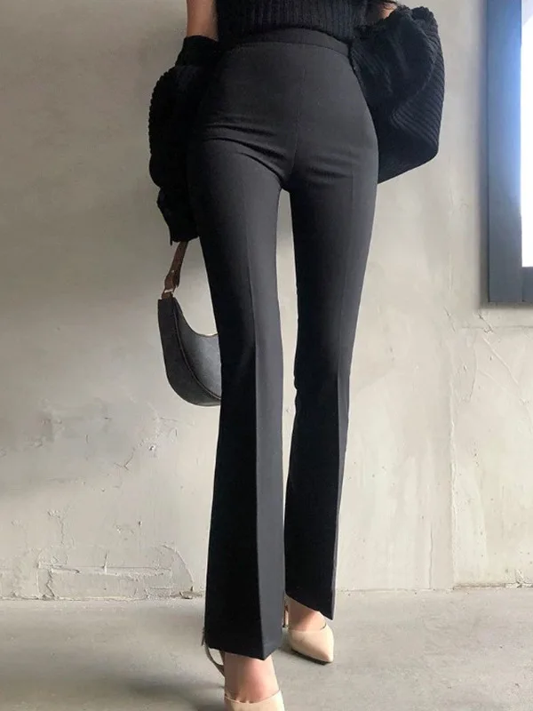 WOMENGAGA Korea Style Sexy Elegant High Waist Korean Flare Pants Office Lady Slim Fashion Women Pants Casual Trousers 868L