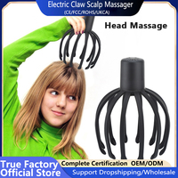 Electric Octopus Claw Scalp Massager Stress Relief Therapeutic Head Scratcher Stress Relief and Hair Stimulation Hands-Free