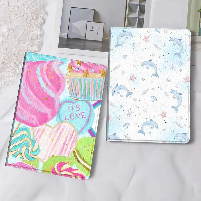 

Чехол для планшета с мультяшным рисунком сладких десертов для Samsung Tab Galaxy S6 S11 A A7 A8 A9 A11 10.1 10.4 10.5 Plus Lite, подарок