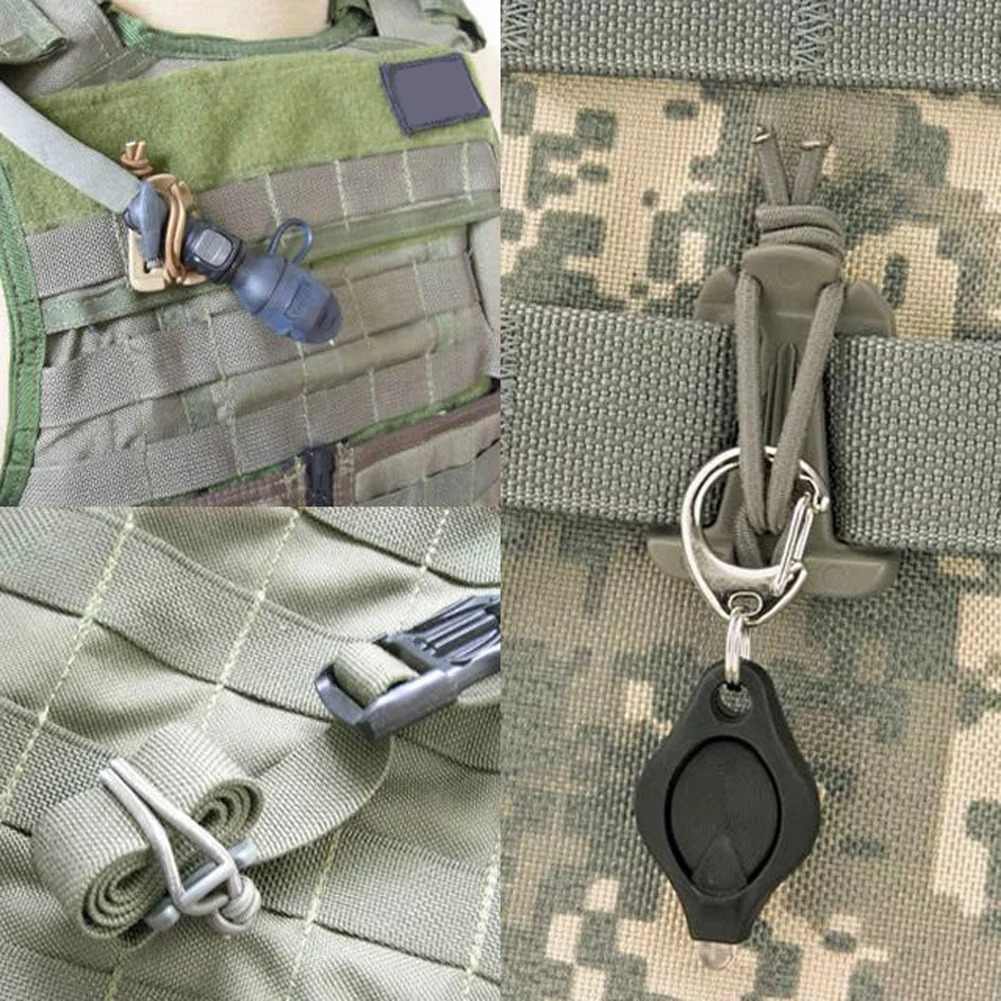 Molle 백팩 버클 카라비너 클립, 야외 나일론 캠핑 가방 행거 후크 클램프, EDC 카라비너 서바이벌 기어 도구, 2 개, 5 개