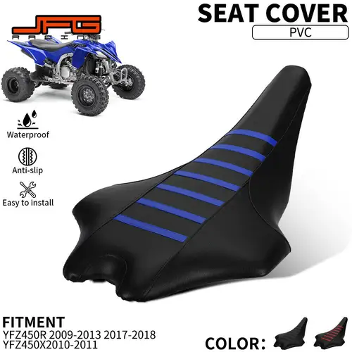 Funda protectora de PVC para asiento de motocicleta, fundas de cojín con protección solar impermeables y a prueba de polvo para YAMAHA YFZ450R 2009-2013 2017-2018 ATV
