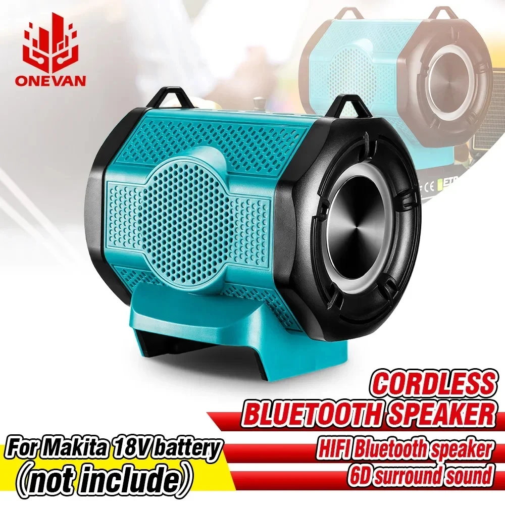 Altifalante sem Fio Bluetooth Altifalante ao ar Livre Som Surround 6d Bateria Makita 18v Bateria de Lítio Mt007