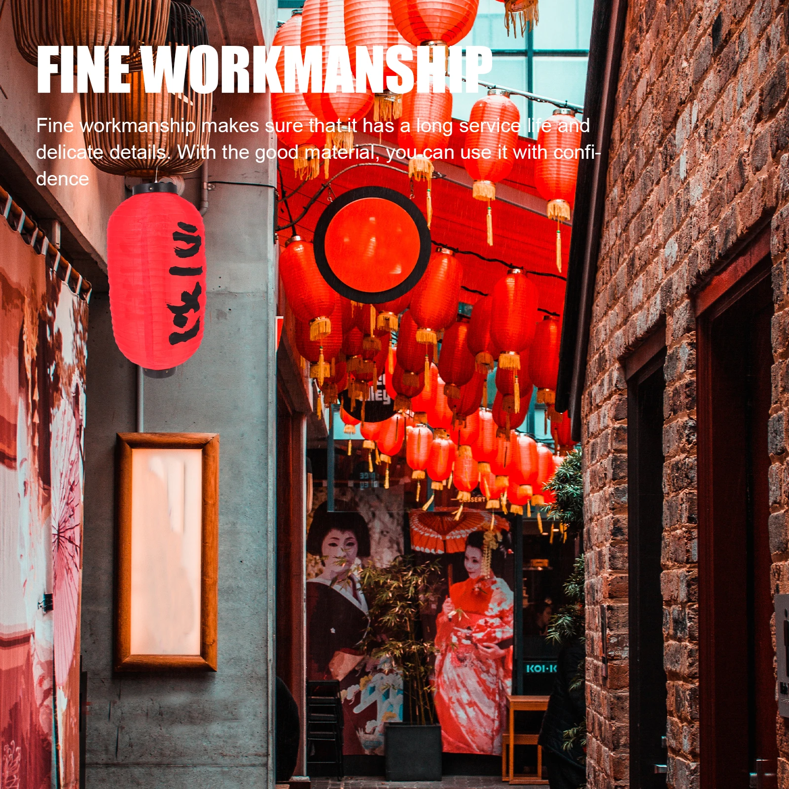 

1pc Waterproof Advertising Lantern Japanese Style Hanging Decor For Restaurants Pubs Outdoor Dining Room Wall Decor