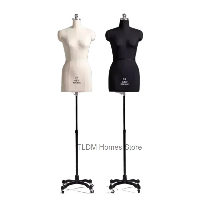 Sewing Female Tailor Mannequin Body for Clothes Design and Bust Dress Form Stand Metal Base Model Mannequin Display Stand