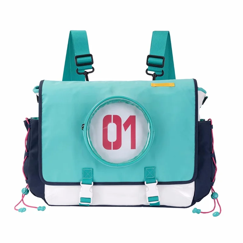 Bandai Anime Hatsune Miku Kawaii rysunek o dużej pojemności seria podróżna plecak wielofunkcyjna torba fitness rekwizyty do Cosplay torba prezent