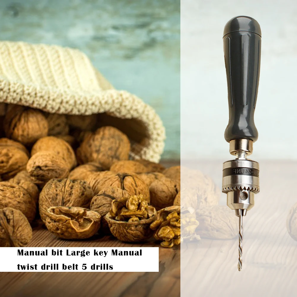 DIY 工芸品手動掘削ツールハンドツイストドリルセット 1.5 ミリメートル-5.0 ミリメートルビット多機能ハンドツイストドリル DIY ツール