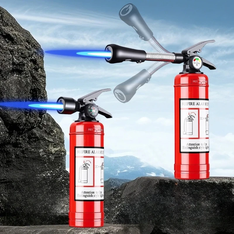 

Metal Fire Extinguisher Shaped Lighter, Innovative and Personalized Inflatable Lighter, Multifunctional Hose Flame Gun