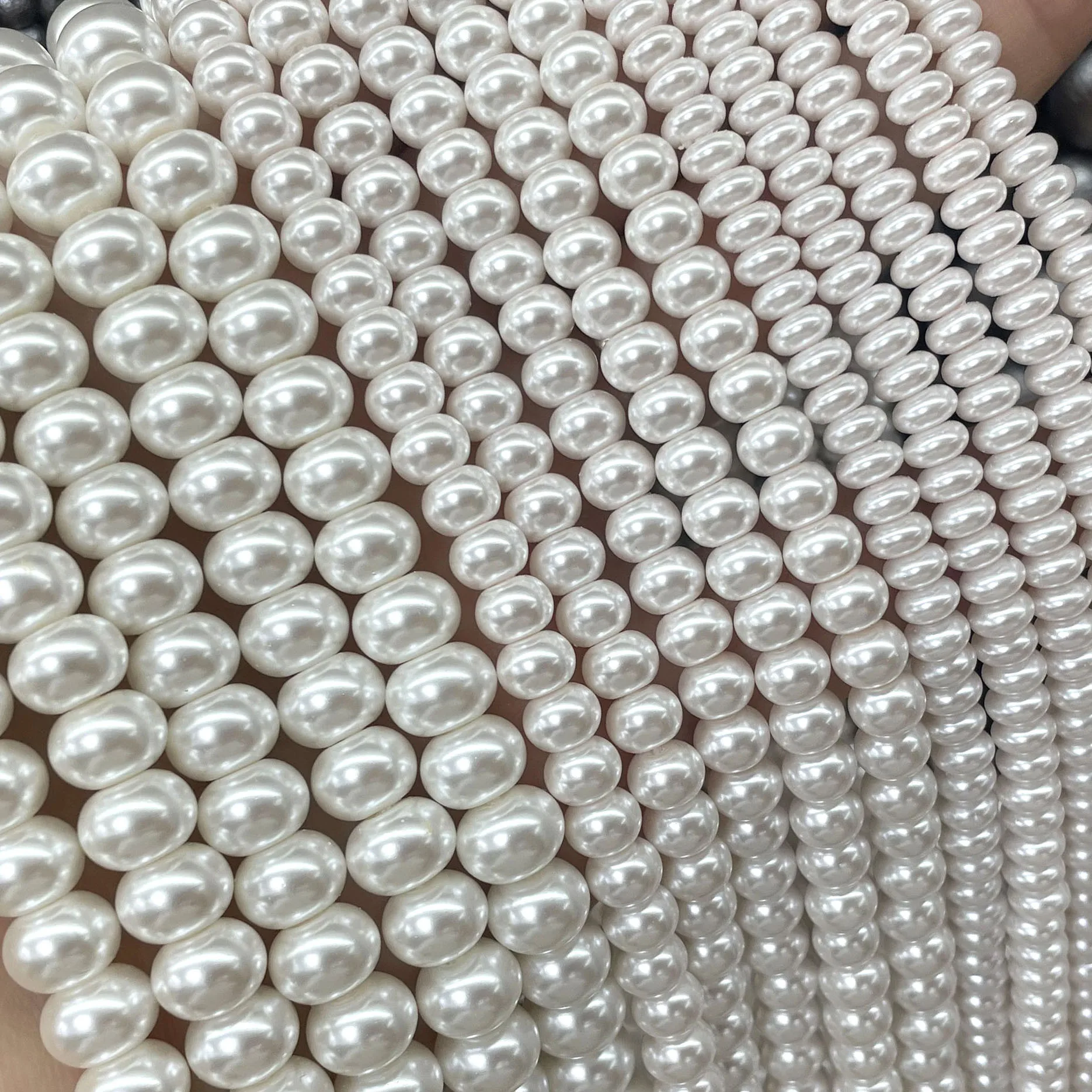 Natural Stone Rondelle Colorful Shell Mother Pearl  Abacus Spacer Beads For Jewelry Making Diy Earrings Bracelet Accessories