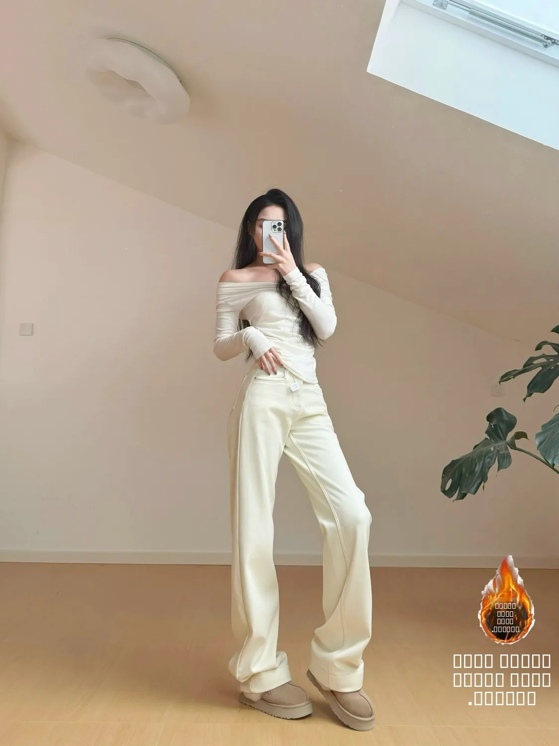 

Джинсы с высокой талией, широкими штанинами, на подкладке, из утолщенного денима, длинные, свободного кроя, для высоких женщин