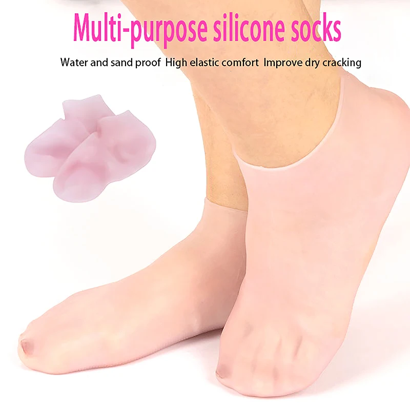 Calcetines de silicona para Spa, calcetines de Gel hidratante, exfoliante y prevención de sequedad, piel muerta agrietada, Protector de eliminación, herramientas para el cuidado de los pies