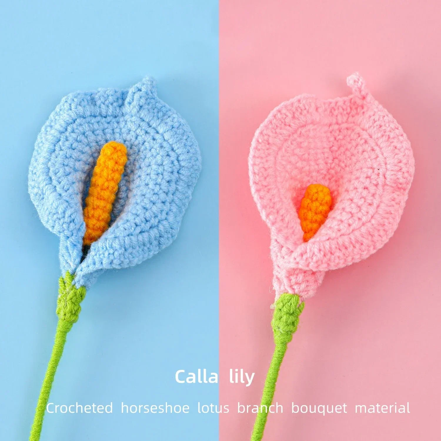 1PC handgeknüpfte Blumen kreative häkeln Blumenstrauß gefälschte Pflanzen für Party Hochzeit Home Decor Geschenk Flores Tejidas