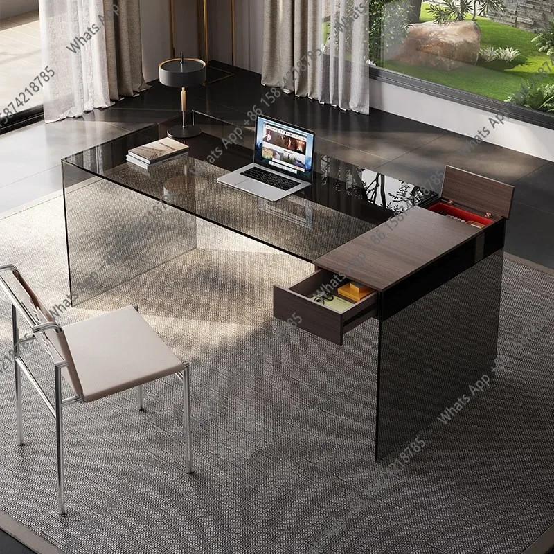 X Italian Minimalist Desk Light Luxury Modern Suspension Home Study High-end Desk Creative Art Computer Desk