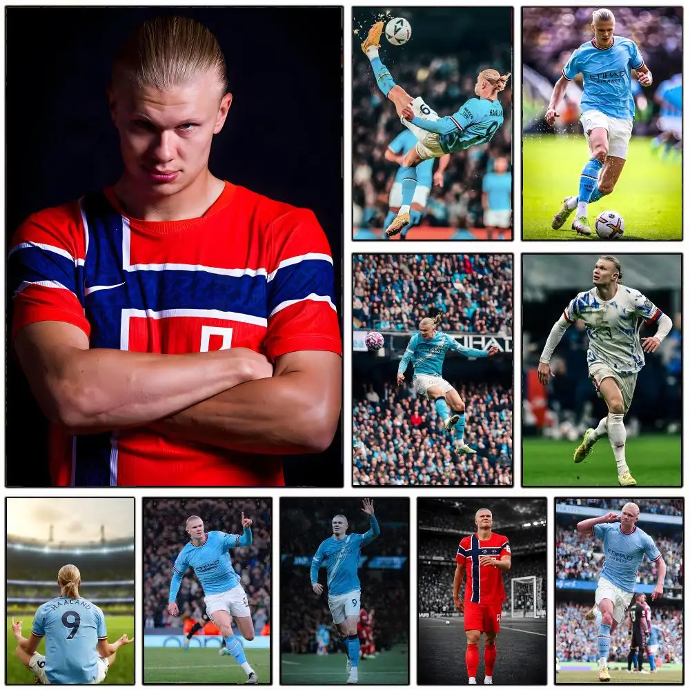 dominant footballer E-Erling Haaland Poster Modern Home Decoration Interior Design & Contemporary Wall Art Collection