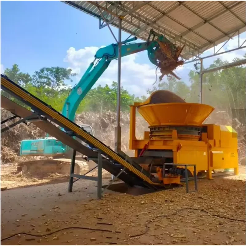 Large Forestry Machinery Wood Chipper Tree Root Stump Crusher Machine Tree Branch Wood Shredder Tub Grinder
