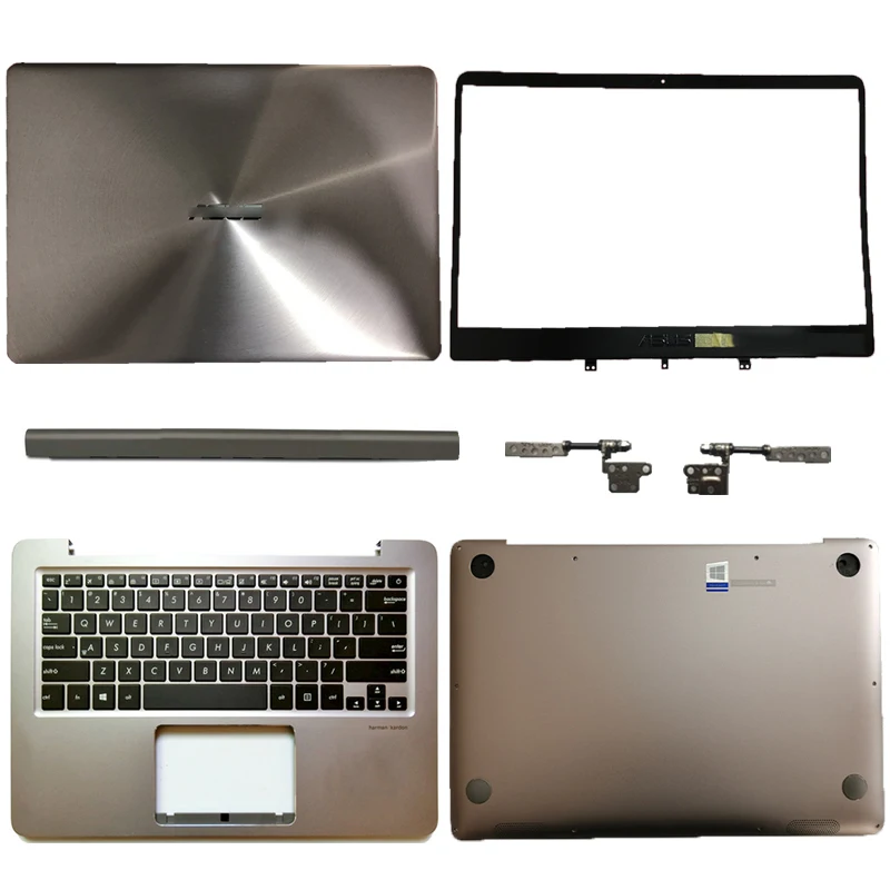 New portable lcd back cover/front frame/hinges/handrest/bottom case for asus ux410 ux410u u4000u rx410 ux410u