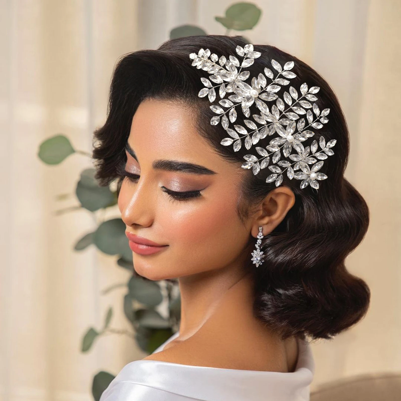 DZ128 Rhinestone Bride Headband Shiny Crystal Wedding Hair Accessories Evening Party Hair Jewelry Bridesmaid Tiara Headpieces