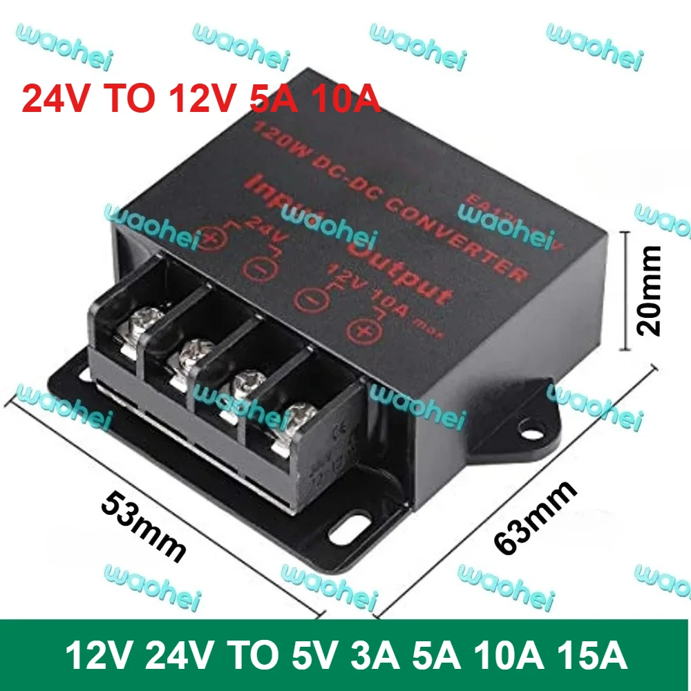 

12V 24V to 5V 3A 5A 10A 15A 24V TO 12V 5A 10A DC Converter Voltage Reducer Regulator Step Down Buck Power Supply Volt Module CE