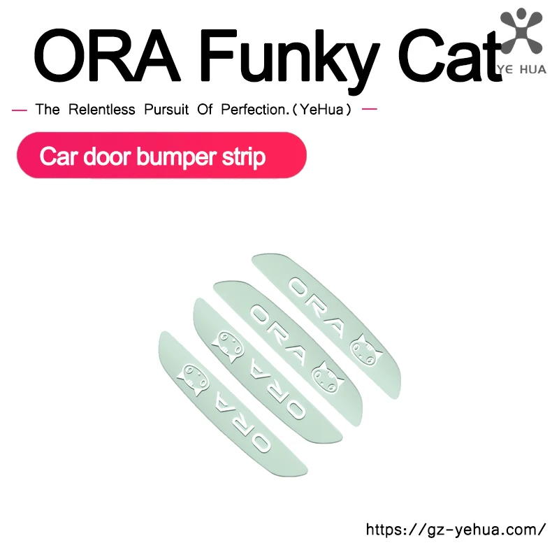 

Car Door Bumper Strip For Great Wall ORA Funky Cat 2023 2024 Anti-scratch Border Protective ABS Trim Exterior Accessories