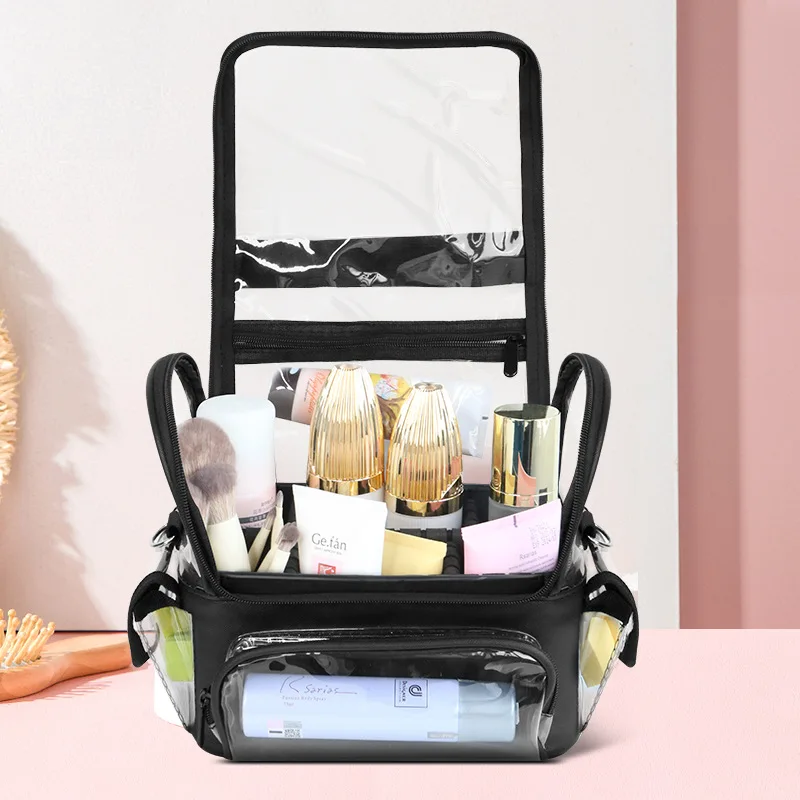 PVC Beauty Bags Makeup Tool Backpack Hairdressing Storage Transparent Waterproof Travel Women's Bag Barber Accessories