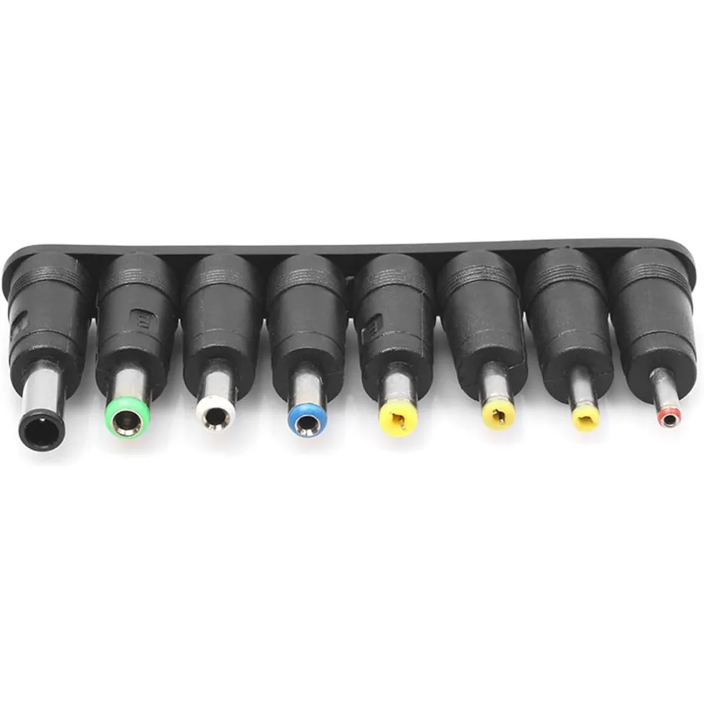 8 Pcs Universal DC Power Adapter Connector Kit Female Plug 8-in-1 Multi-Function Power Adapter Set for CCTV Router Electronics