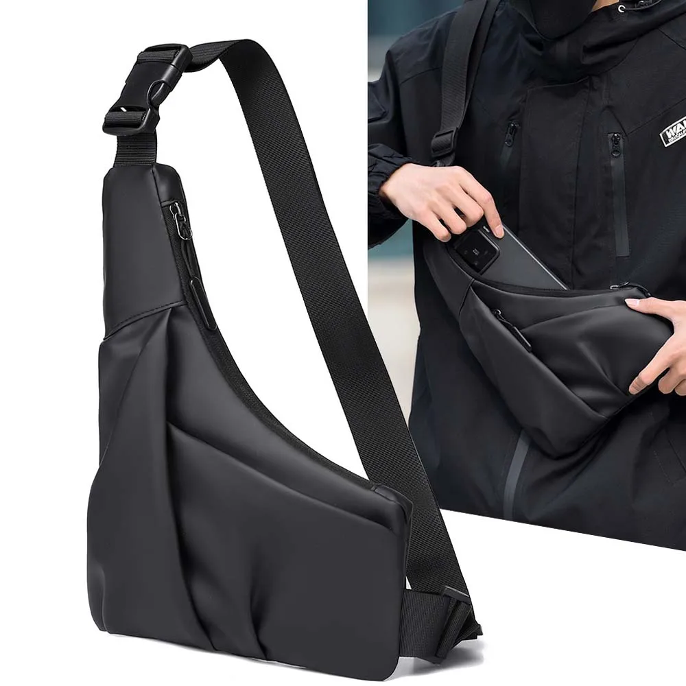 Anti-Theft Triangle cross Bag with Adjustable Strap - Casual Chest Bag for Men,Ideal for Outdoor Activities,Commuting,Travel