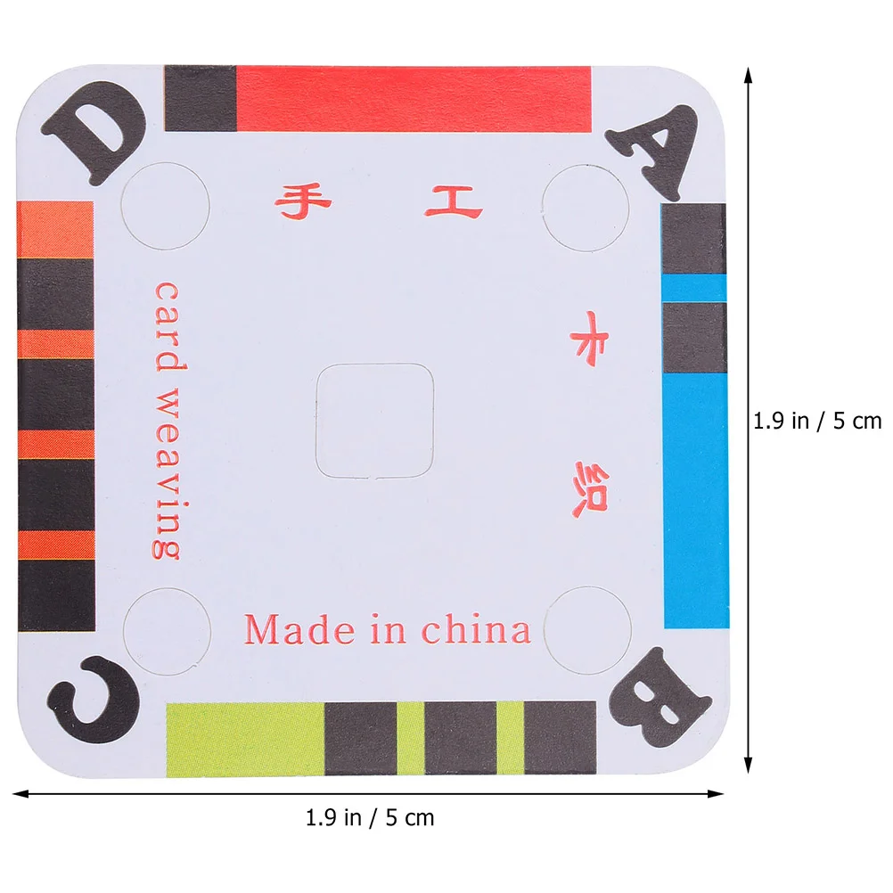 50 szt. Karty ręcznie robione na drutach wahadłowiec DIY Tablet ręcznie tkany karton tkacki cztery otwory kwadratowe karty papierowe materiały na
