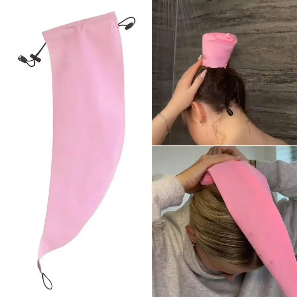 

1/2/3/4/5Pcs Travel Ponytail Long Hair Cover Waterproof Hair Sleeve Styled Hair Protection Crown Quick Root Washing Shower Cap