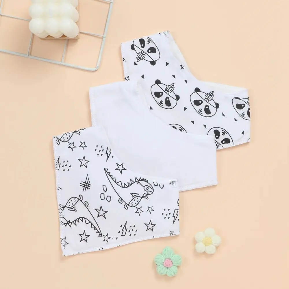 

3 Piece Soft Baby Bibs for Boys Comfortable Newborn Triangle Bibs for Drooling, Teething, Adjustable Snap(Cute Graffiti)
