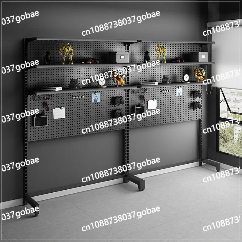 Hole Board Bookshelf Vertical Shelf Computer Desk Metal Storage Wall Non-punching Floor Bookshelf