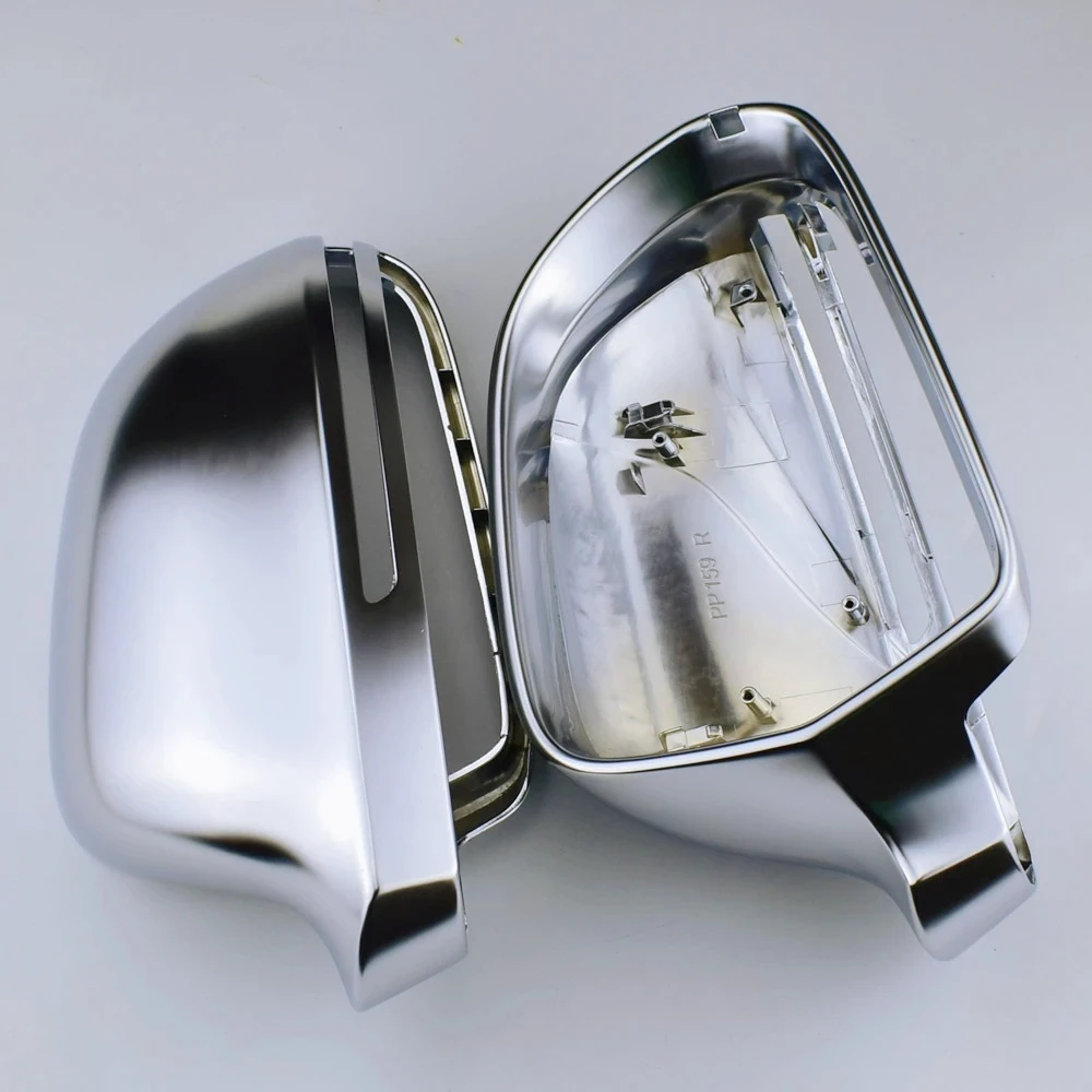 

ZC-Matt Chrome Mirror Cover Rearview Side Mirror Cap S Line For Audi A4 B8 A6 C6 A5 S3 S4 S5 S6 8P