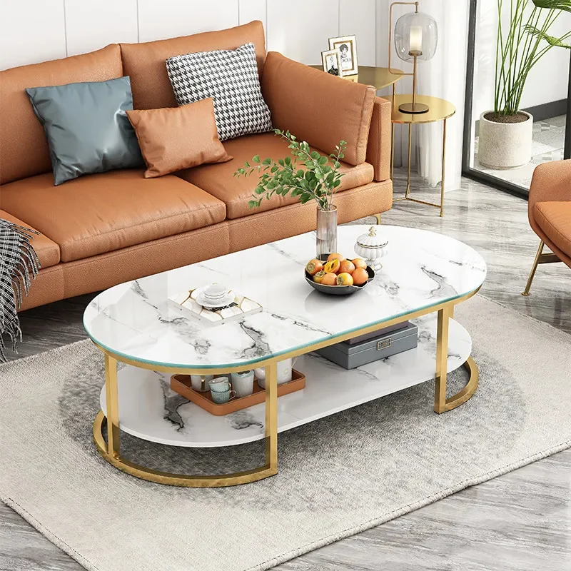 Light Luxury Modern Tempered Glass Coffee Table Simple Small Apartment Living Room Household Tea Table Internet Celebrity