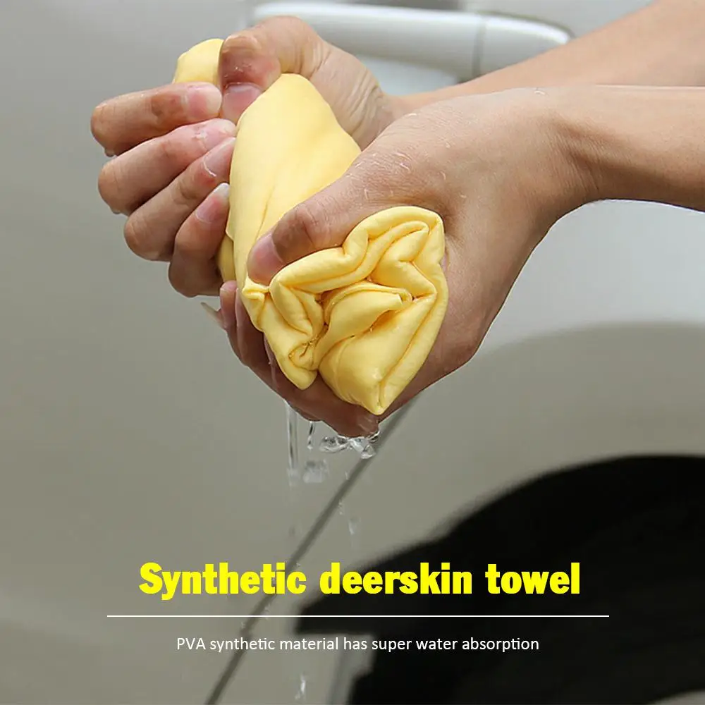 1~10PCS 30*20cm Color Random Function Deerskin Towel Car Wash Wipe Towel PVA Synthetic Deerskin Towel Household Cleaning Cloths