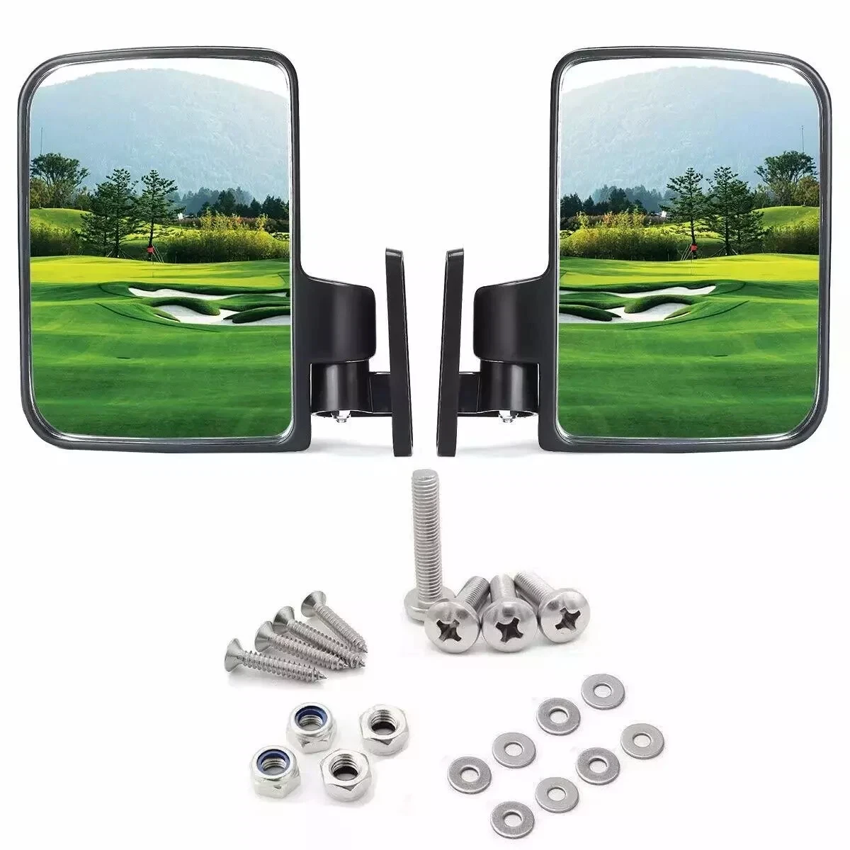 

2 PCS/1 Pair Side Mirrors for Yamaha Club Car EZGO Rear View Mirror for Golf Cart