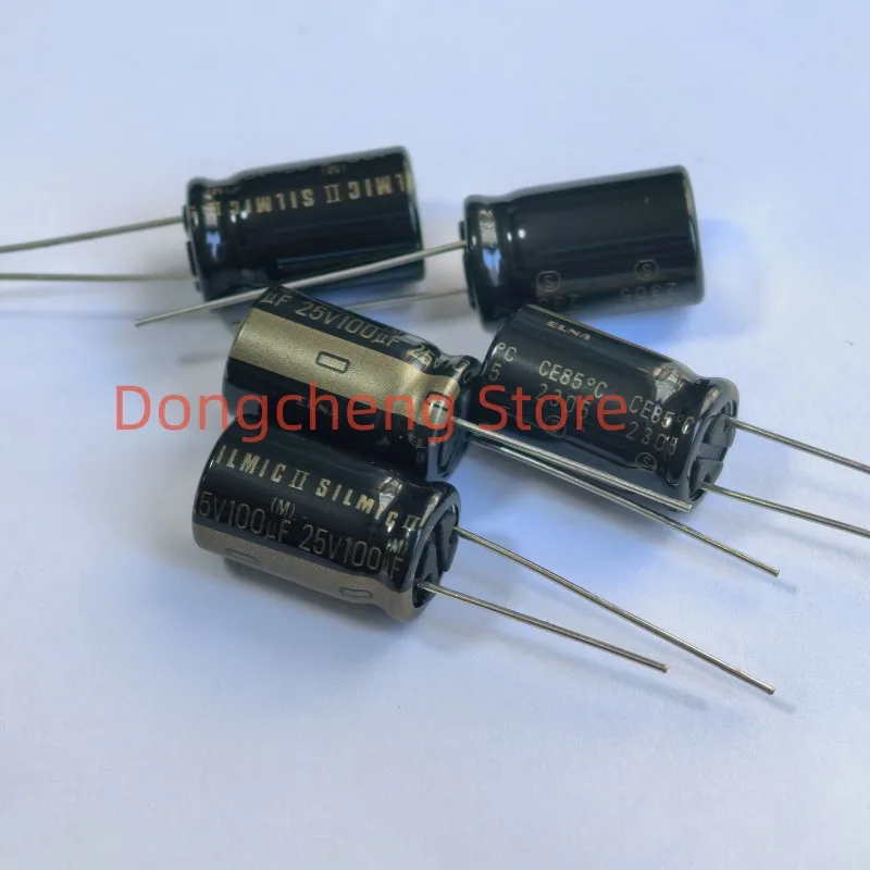 10PCS/20PCS/50PCS NUOVO ORIGINALE ELNA SILMIC II RFS Serie Condensatore Audio HiFi 100uF/25V 10X16MM 25V 100UF