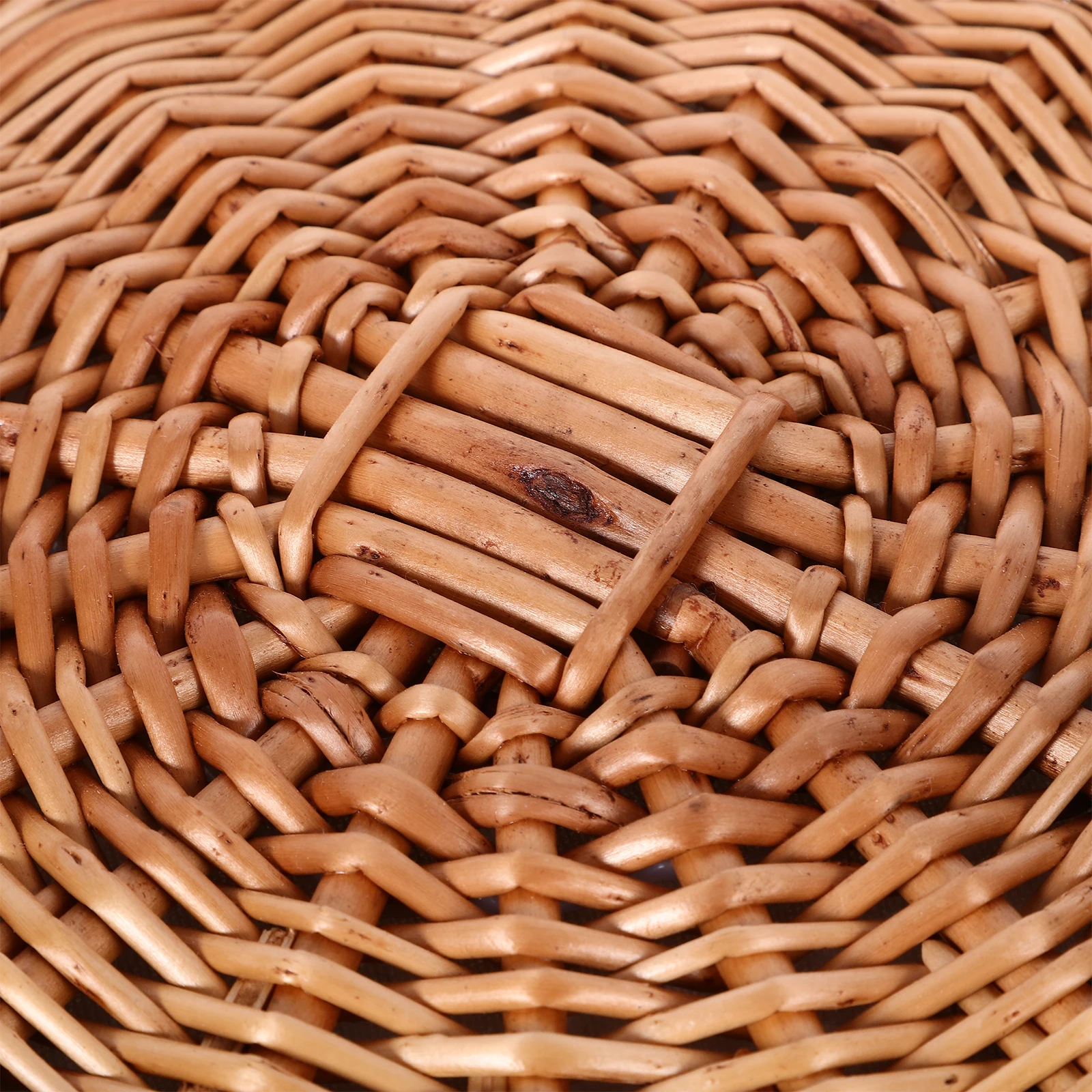 

Wicker Flower Basket Handwoven Portable Storage Basket Stable for Picnic Wedding Fruit Vegetable Snack Decoration