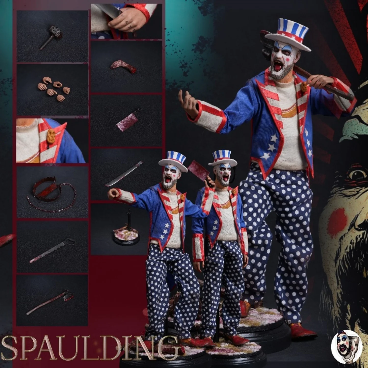 

WHY STUDIO WS017 1/6 Spaulding US Clown Action Figure Model
