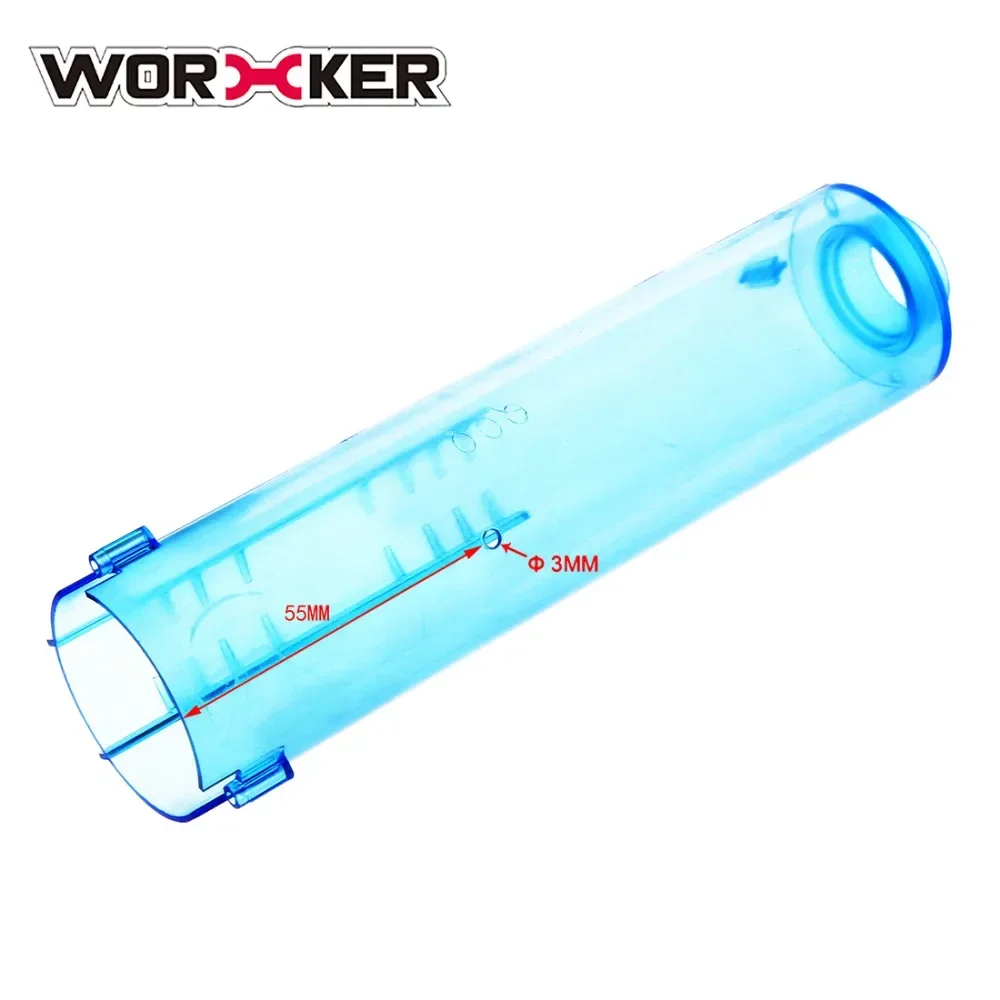 Worker Long Plunger Tube for Nerf N-Strike Longshot CS-6 and Nerf Zombie Strike Longshot CS-12 Tansparent Blue