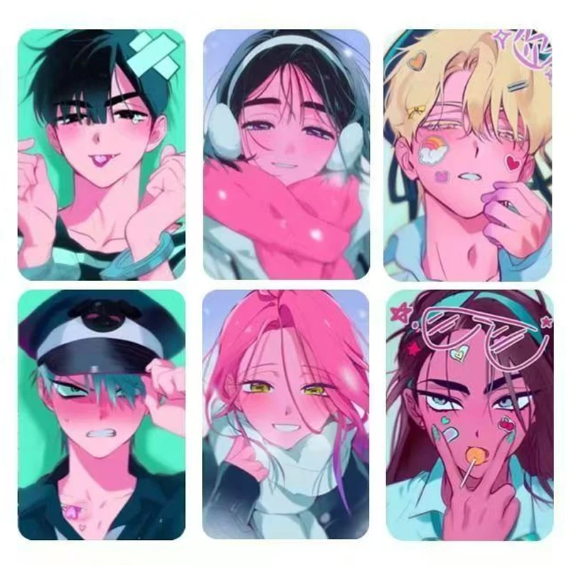 6Pcs/Set 2025 KPOP Alien Stage TV Anime Card Mizi Sua Ivan Till Hyuna Luka Cosplay Rounded Corners LOMO Card Postcard Gift