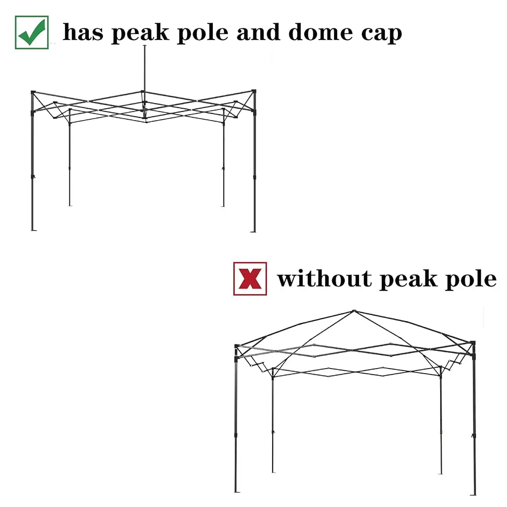 Commercial 10X10 Replacement Canopy Top,Canopy Cover Only,Bonus 4 Pa Weight Bag,(White)