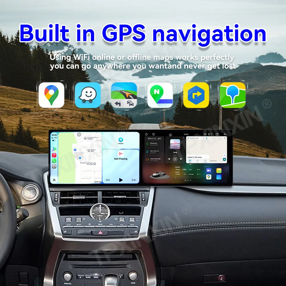 11.5 بوصة شاشة مزدوجة أندرويد 15 Carplay راديو السيارة ستيريو لكزس NX 2017 ~ 2021 الملاحة نظام تحديد المواقع سيارة مشغل وسائط متعددة رئيس وحدة #2