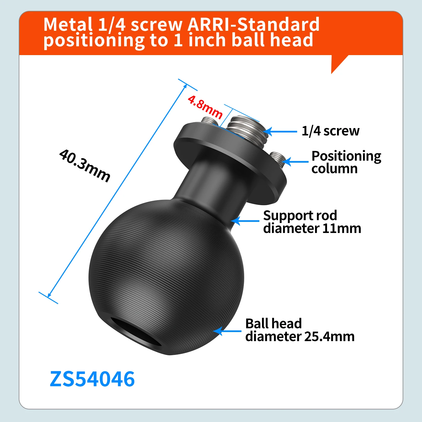 Aluminium 1 Zoll Kugelkopf-Adapter 1/4 M6 ARRI Positionierungsschraube Motorrad Fahrrad Handy GPS-Halterung für Gopro Insta360 Kamera – Detail 19