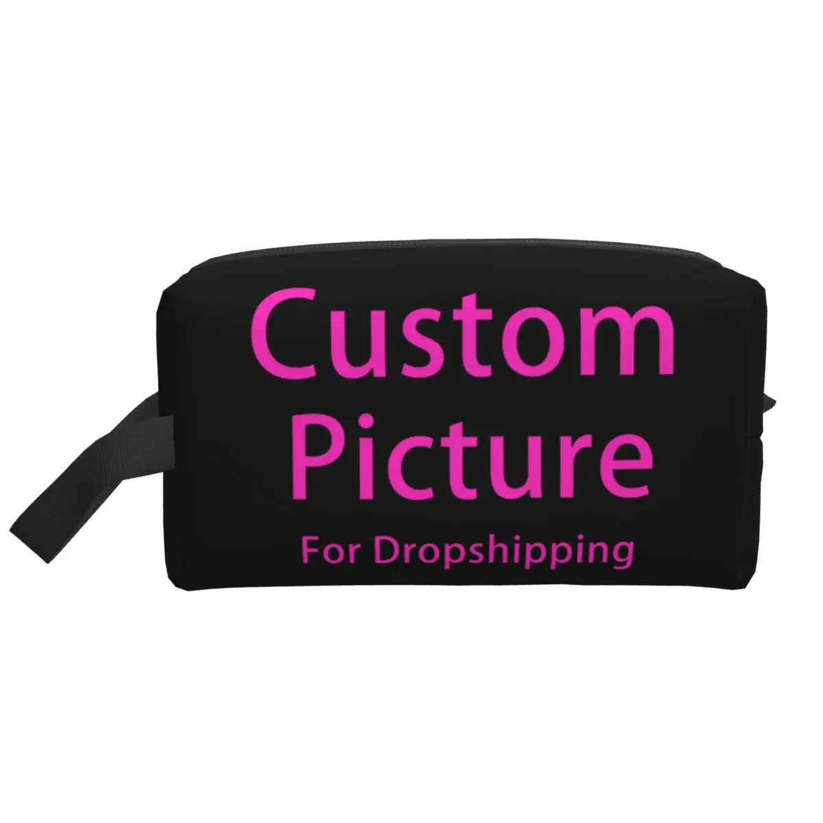 Personalized Custom Photo Logo Makeup Bag for Women Travel Cosmetic Organizer Cute Customized DIY Print Storage Toiletry Bags