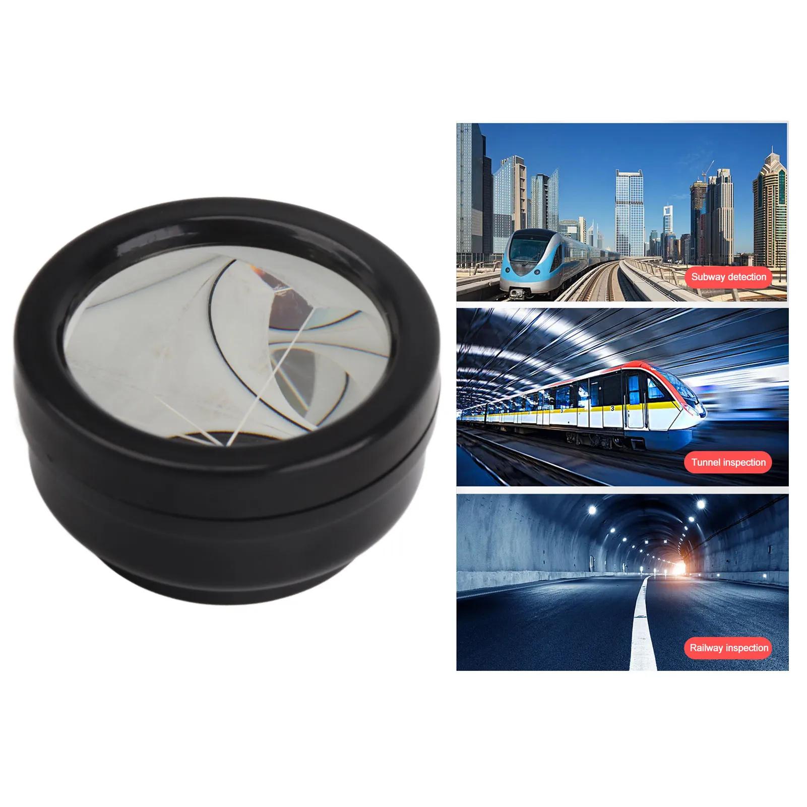 ปริซึมถั่วลิสงขนาดเล็กทดแทน 1.5 นิ้วปริซึมสำรวจขนาดเล็ก อุปกรณ์เสริมปริซึมรวมสำหรับการวัดปริซึมสถานีรวม ปริซึมสำรวจ