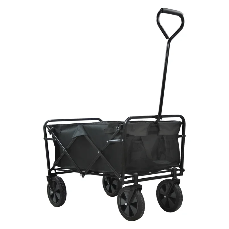 New Foldable Beach Trolley Camping Metal Garden Stroller Hand Carts Portable Folding Outdoor Wagon Trolley FW80