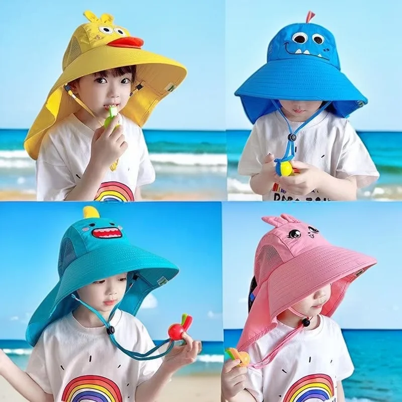 

UV Protection Bucket Hat Boys and Girls Baby Sun Hat Kids Hats Spring and Summer Children's Sun Protection Hat Infant Sun Hat 2