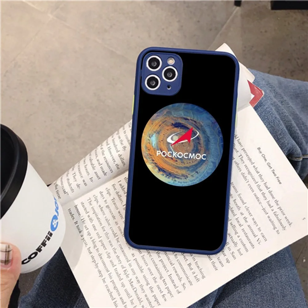 Russian Flag poccnr Space Phone Case for iPhone 14 11 12 13 Mini Pro Max 8 7 Plus X XR XS MAX Translucent Matte Cover image 6