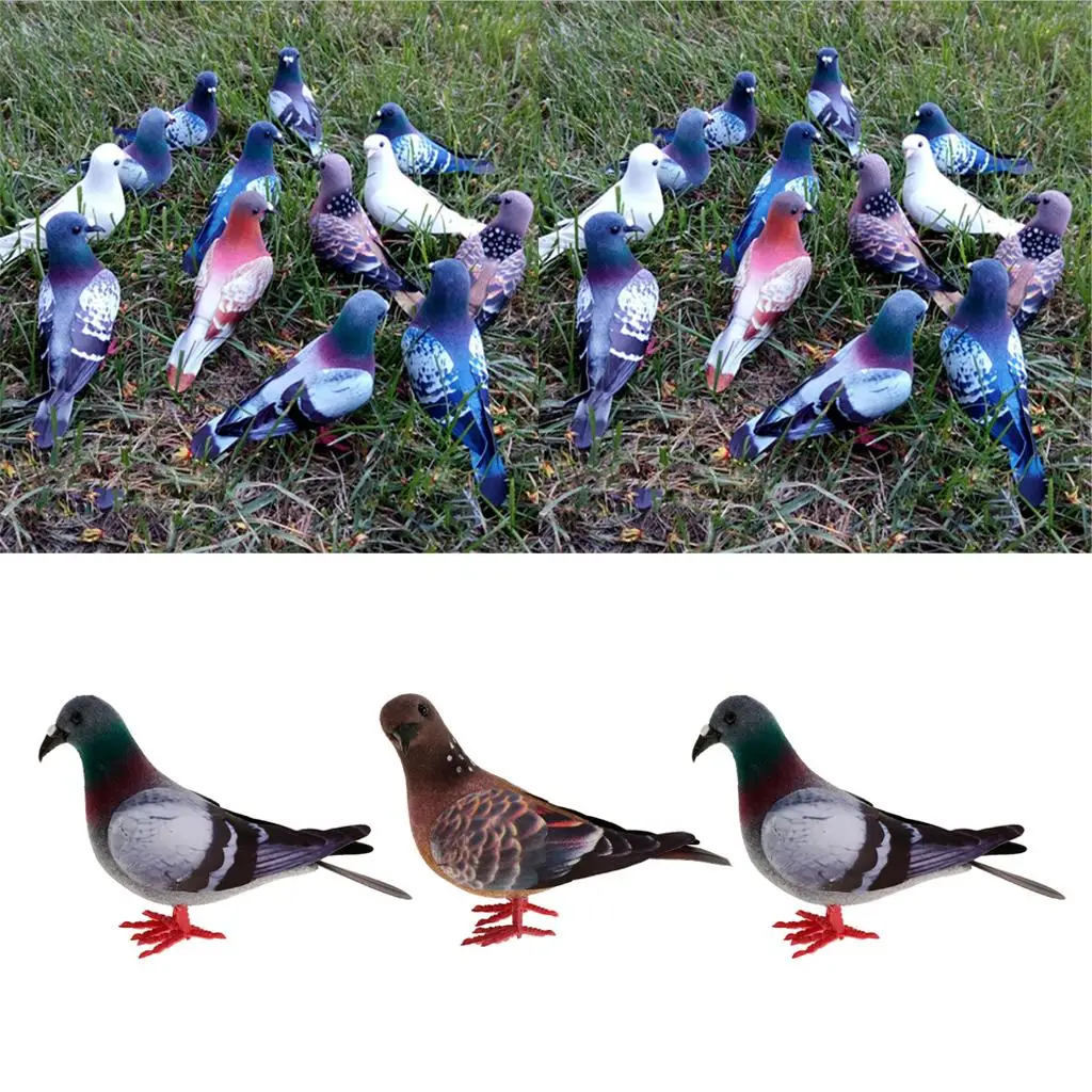 Artificial Feather Bird Lifelike Birds Simulation Home Decoration Props for Garden Wedding Educational Use