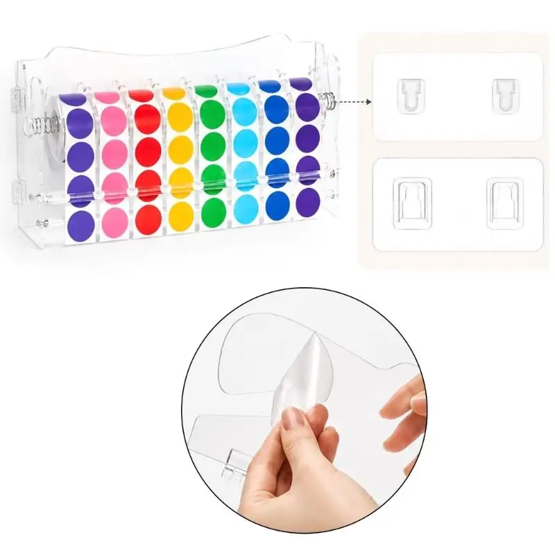 E8BD Sticker Roll Display Rack for Desk Use and Quick Access Needs