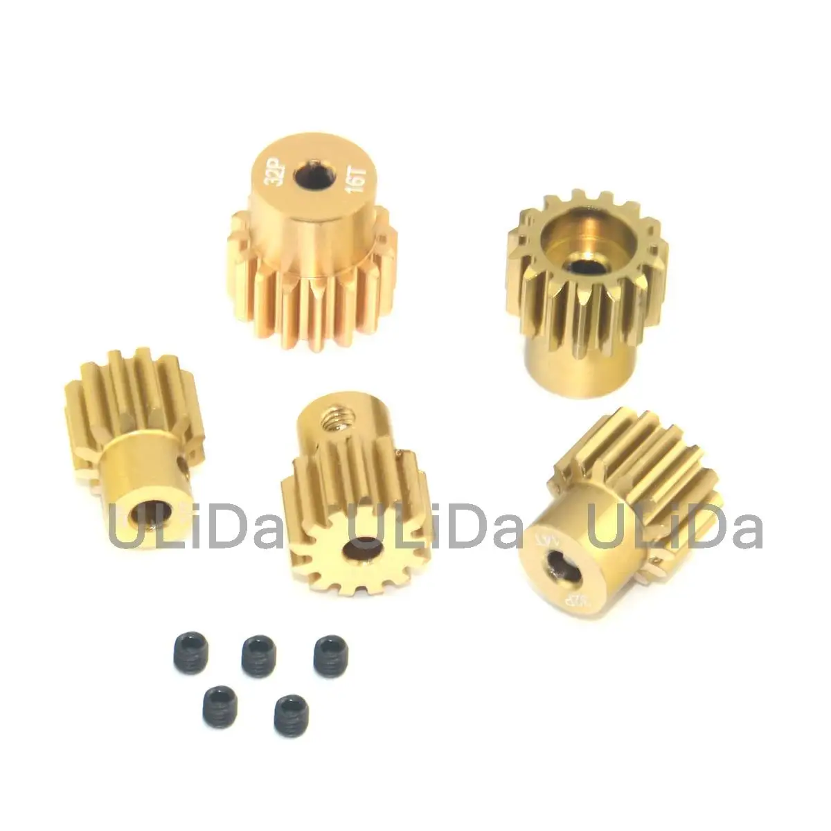 New 32P 5pcs Metal Motor Gear 32DP 3.175mm 12T 13T 14T 15T 16T Pinion Gears For 1/10 Car RC Upgrade Parts