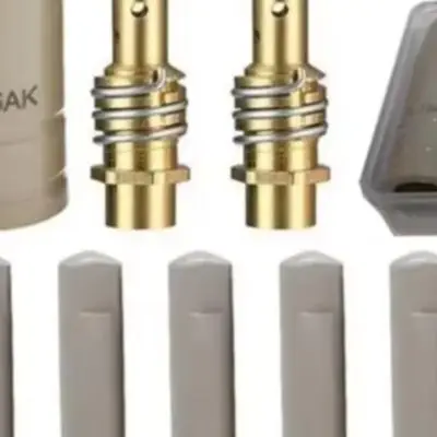 

Расходные материалы для сварки, новая защита покрытия, контактные наконечники 0,8/1,0/1,2 мм, антипригарный сварочный шлак, европейское безвоздушное сопло для 15AK Mig